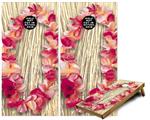 Cornhole Game Board Vinyl Skin Wrap Kit - Premium Laminated - Aloha fits 24x48 game boards (GAMEBOARDS NOT INCLUDED)