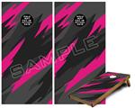 Cornhole Game Board Vinyl Skin Wrap Kit - Premium Laminated - Jagged Camo Hot Pink fits 24x48 game boards (GAMEBOARDS NOT INCLUDED)