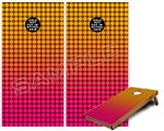 Cornhole Game Board Vinyl Skin Wrap Kit - Premium Laminated - Faded Dots Hot Pink Orange fits 24x48 game boards (GAMEBOARDS NOT INCLUDED)