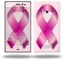 Hope Breast Cancer Pink Ribbon on Pink - Decal Style Skin (fits Nokia Lumia 928)
