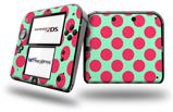 Kearas Polka Dots Pink And Blue - Decal Style Vinyl Skin fits Nintendo 2DS - 2DS NOT INCLUDED