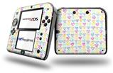 Kearas Hearts White - Decal Style Vinyl Skin fits Nintendo 2DS - 2DS NOT INCLUDED