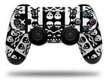 WraptorSkinz Skin compatible with Sony PS4 Dualshock Controller PlayStation 4 Original Slim and Pro Skull And Crossbones Pattern Bw (CONTROLLER NOT INCLUDED)