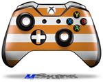 Decal Skin Wrap fits Microsoft XBOX One Wireless Controller Psycho Stripes Orange and White