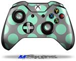 Decal Skin Wrap fits Microsoft XBOX One Wireless Controller Kearas Polka Dots Mint And Gray