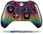 Decal Skin Wrap fits Microsoft XBOX One Wireless Controller Tie Dye Red and Purple Stripes