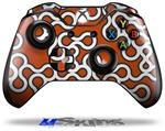Decal Skin Wrap fits Microsoft XBOX One Wireless Controller Locknodes 03 Burnt Orange