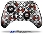 Decal Skin Wrap fits Microsoft XBOX One Wireless Controller Locknodes 05 Red Dark