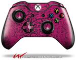 Decal Skin Wrap fits Microsoft XBOX One Wireless Controller Folder Doodles Fuchsia