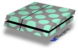 Vinyl Decal Skin Wrap compatible with Sony PlayStation 4 Original Console Kearas Polka Dots Mint And Gray (PS4 NOT INCLUDED)