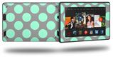 Kearas Polka Dots Mint And Gray - Decal Style Skin fits 2013 Amazon Kindle Fire HD 7 inch