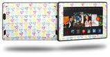 Kearas Hearts White - Decal Style Skin fits 2013 Amazon Kindle Fire HD 7 inch