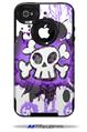 Cartoon Skull Purple - Decal Style Vinyl Skin fits Otterbox Commuter iPhone4/4s Case (CASE SOLD SEPARATELY)