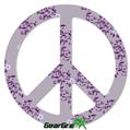Victorian Design Purple - Peace Sign Car Window Decal 6 x 6 inches