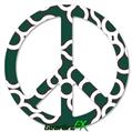 Locknodes 03 Hunter Green - Peace Sign Car Window Decal 6 x 6 inches