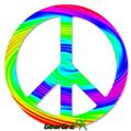 Rainbow Swirl - Peace Sign Car Window Decal 6 x 6 inches