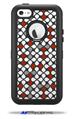 Locknodes 05 Red Dark - Decal Style Vinyl Skin fits Otterbox Defender iPhone 5C Case (CASE SOLD SEPARATELY)