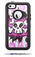 Cartoon Skull Pink - Decal Style Vinyl Skin fits Otterbox Defender iPhone 5C Case (CASE SOLD SEPARATELY)