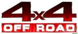Fire Flames Red - 4x4 Decal Bolted 13x5.5 (2 Decal Set)