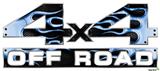 Metal Flames Blue - 4x4 Decal Bolted 13x5.5 (2 Decal Set)