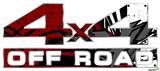 Baja 0040 Red Dark - 4x4 Decal Bolted 13x5.5 (2 Decal Set)