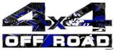 Baja 0003 Royal Blue - 4x4 Decal Bolted 13x5.5 (2 Decal Set)