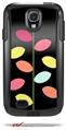 Plain Leaves On Black - Decal Style Vinyl Skin fits Otterbox Commuter Case for Samsung Galaxy S4 (CASE SOLD SEPARATELY)