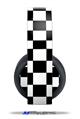 Vinyl Decal Skin Wrap compatible with Original Sony PlayStation 4 Gold Wireless Headphones Checkers White (PS4 HEADPHONES  NOT INCLUDED)