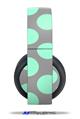 Vinyl Decal Skin Wrap compatible with Original Sony PlayStation 4 Gold Wireless Headphones Kearas Polka Dots Mint And Gray (PS4 HEADPHONES  NOT INCLUDED)