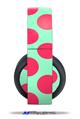 Vinyl Decal Skin Wrap compatible with Original Sony PlayStation 4 Gold Wireless Headphones Kearas Polka Dots Pink And Blue (PS4 HEADPHONES  NOT INCLUDED)