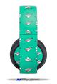 Vinyl Decal Skin Wrap compatible with Original Sony PlayStation 4 Gold Wireless Headphones Paper Planes Turquoise (PS4 HEADPHONES  NOT INCLUDED)