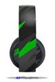 Vinyl Decal Skin Wrap compatible with Original Sony PlayStation 4 Gold Wireless Headphones Jagged Camo Green (PS4 HEADPHONES  NOT INCLUDED)