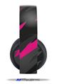Vinyl Decal Skin Wrap compatible with Original Sony PlayStation 4 Gold Wireless Headphones Jagged Camo Hot Pink (PS4 HEADPHONES  NOT INCLUDED)