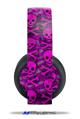 Vinyl Decal Skin Wrap compatible with Original Sony PlayStation 4 Gold Wireless Headphones Pink Skull Bones (PS4 HEADPHONES  NOT INCLUDED)