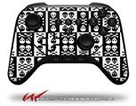 Skull And Crossbones Pattern Bw - Decal Style Skin fits original Amazon Fire TV Gaming Controller