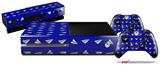 Paper Planes Royal Blue - Holiday Bundle Decal Style Skin fits XBOX One Console Original, Kinect and 2 Controllers (XBOX SYSTEM NOT INCLUDED)