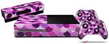 Scales Pink Purple - Holiday Bundle Decal Style Skin fits XBOX One Console Original, Kinect and 2 Controllers (XBOX SYSTEM NOT INCLUDED)