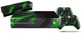 Jagged Camo Green - Holiday Bundle Decal Style Skin fits XBOX One Console Original, Kinect and 2 Controllers (XBOX SYSTEM NOT INCLUDED)