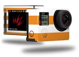 Psycho Stripes Orange and White - Decal Style Skin fits GoPro Hero 4 Silver Camera (GOPRO SOLD SEPARATELY)