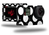 Kearas Polka Dots White On Black - Decal Style Skin fits GoPro Hero 4 Silver Camera (GOPRO SOLD SEPARATELY)