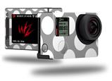 Kearas Polka Dots Whtie On Gray - Decal Style Skin fits GoPro Hero 4 Silver Camera (GOPRO SOLD SEPARATELY)