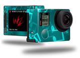Bokeh Music Neon Teal - Decal Style Skin fits GoPro Hero 4 Silver Camera (GOPRO SOLD SEPARATELY)