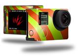 Two Tone Waves Neon Green Orange - Decal Style Skin fits GoPro Hero 4 Silver Camera (GOPRO SOLD SEPARATELY)