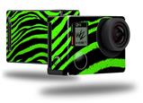 Zebra Green - Decal Style Skin fits GoPro Hero 4 Black Camera (GOPRO SOLD SEPARATELY)