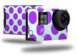 Kearas Polka Dots Purple And Blue - Decal Style Skin fits GoPro Hero 4 Black Camera (GOPRO SOLD SEPARATELY)