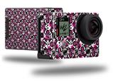 Splatter Girly Skull Pink - Decal Style Skin fits GoPro Hero 4 Black Camera (GOPRO SOLD SEPARATELY)