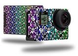Splatter Girly Skull Rainbow - Decal Style Skin fits GoPro Hero 4 Black Camera (GOPRO SOLD SEPARATELY)