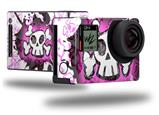 Cartoon Skull Pink - Decal Style Skin fits GoPro Hero 4 Black Camera (GOPRO SOLD SEPARATELY)