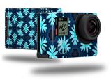 Abstract Floral Blue - Decal Style Skin fits GoPro Hero 4 Black Camera (GOPRO SOLD SEPARATELY)