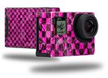 Pink Checkerboard Sketches - Decal Style Skin fits GoPro Hero 4 Black Camera (GOPRO SOLD SEPARATELY)